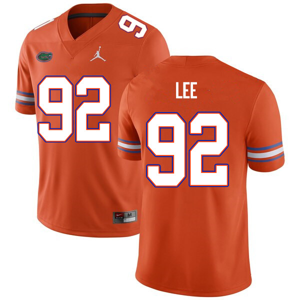 Men #92 Jalen Lee Florida Gators College Football Jerseys Sale-Orange